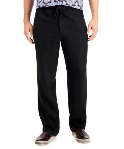 Men's 100% Linen Pants Deep Black $18.00 Pants