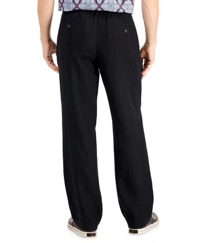 Men's 100% Linen Pants Deep Black $18.00 Pants