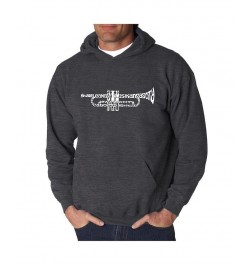 Men's Word Art Hoodie - Trumpet Gray $35.39 Sweatshirt