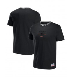 Men's NFL X Staple Black Chicago Bears Embroidered Fundementals Globe Short Sleeve T-shirt $22.79 T-Shirts