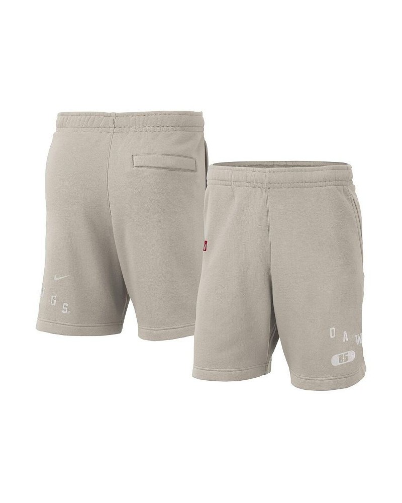 Men's Cream Georgia Bulldogs Fleece Shorts $32.50 Shorts