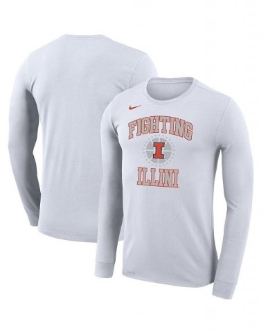 Men's White Illinois Fighting Illini 25th Anniversary Legend Performance Long Sleeve T-shirt $22.08 T-Shirts