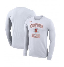 Men's White Illinois Fighting Illini 25th Anniversary Legend Performance Long Sleeve T-shirt $22.08 T-Shirts