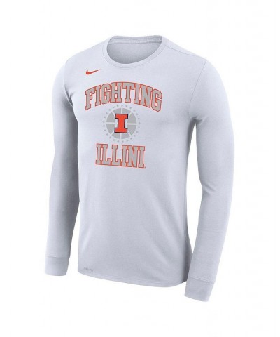 Men's White Illinois Fighting Illini 25th Anniversary Legend Performance Long Sleeve T-shirt $22.08 T-Shirts