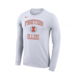 Men's White Illinois Fighting Illini 25th Anniversary Legend Performance Long Sleeve T-shirt $22.08 T-Shirts