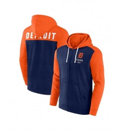 Men's Branded Heathered Navy, Orange Detroit Tigers Blown Away Full-Zip Hoodie $32.80 Sweatshirt