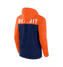 Men's Branded Heathered Navy, Orange Detroit Tigers Blown Away Full-Zip Hoodie $32.80 Sweatshirt