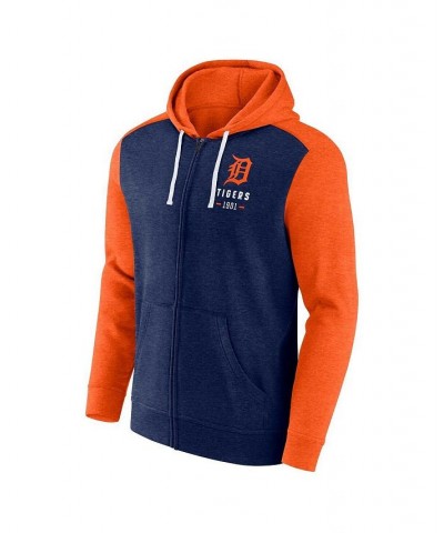 Men's Branded Heathered Navy, Orange Detroit Tigers Blown Away Full-Zip Hoodie $32.80 Sweatshirt