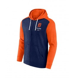 Men's Branded Heathered Navy, Orange Detroit Tigers Blown Away Full-Zip Hoodie $32.80 Sweatshirt