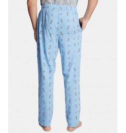 Men's Printed Cotton Pajama Pants Blue $13.22 Pajama