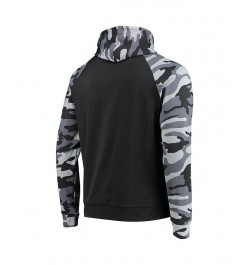 Men's Black Cleveland Browns Camo Raglan Pullover Hoodie $40.79 Sweatshirt