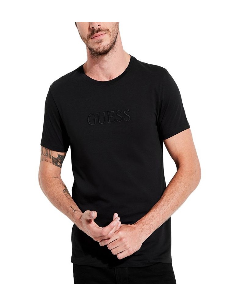 Men's Embroidered Logo T-shirt Brown $22.05 T-Shirts