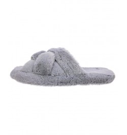 Women's Marcy Cross Band Slide Slipper Gray $20.52 Shoes