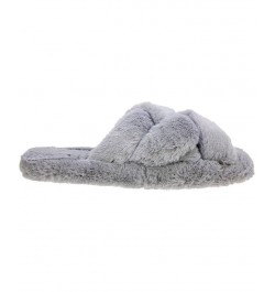 Women's Marcy Cross Band Slide Slipper Gray $20.52 Shoes