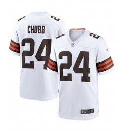 Men's Nick Chubb White Cleveland Browns Game Jersey $47.60 Jersey