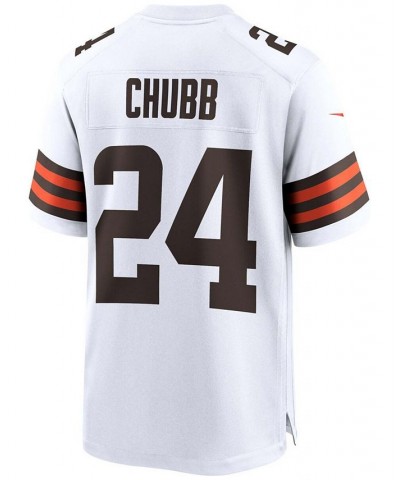 Men's Nick Chubb White Cleveland Browns Game Jersey $47.60 Jersey