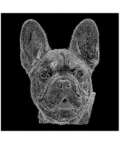 Men's Word Art French Bulldog Crewneck Sweatshirt Black $23.00 Sweatshirt