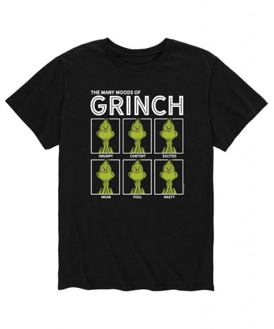 Men's Dr. Seuss The Grinch Moods T-shirt Black $18.54 T-Shirts