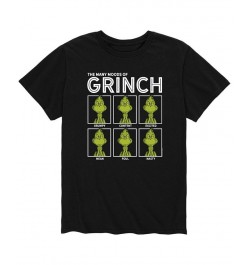 Men's Dr. Seuss The Grinch Moods T-shirt Black $18.54 T-Shirts