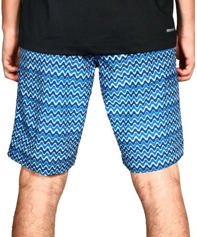 Men's Zig Zag Multi Color Print Golf Shorts Blue $33.00 Shorts