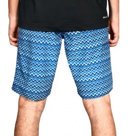 Men's Zig Zag Multi Color Print Golf Shorts Blue $33.00 Shorts