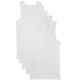 Men's 5-Pk. Classic Soft Cotton Tanks White $32.60 Undershirt