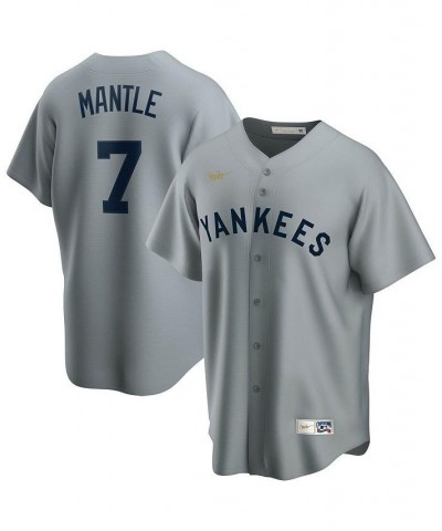 Men's Mickey Mantle Gray New York Yankees Road Cooperstown Collection Player Jersey $69.60 Jersey