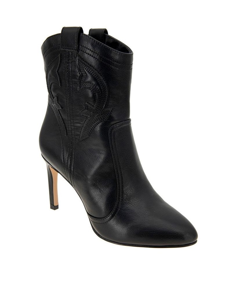 Women's Sara Western Bootie Black $38.77 Shoes