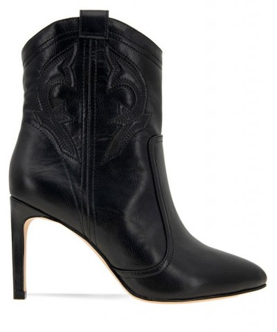 Women's Sara Western Bootie Black $38.77 Shoes