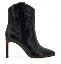 Women's Sara Western Bootie Black $38.77 Shoes