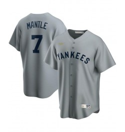 Men's Mickey Mantle Gray New York Yankees Road Cooperstown Collection Player Jersey $69.60 Jersey