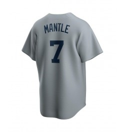 Men's Mickey Mantle Gray New York Yankees Road Cooperstown Collection Player Jersey $69.60 Jersey