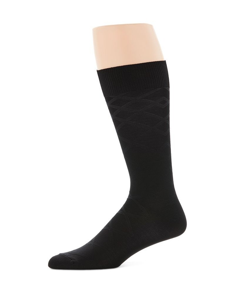 Perry Ellis Men's Luxury Textured Socks Black $8.20 Socks