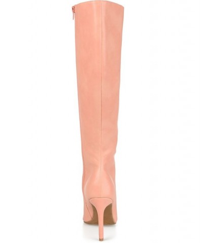 Women's Glenda Extra Wide Calf Tall Boots Orange $41.60 Shoes