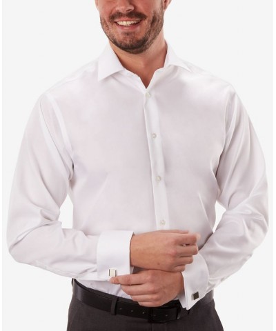 Men's Classic-Fit Non-Iron Performance French Cuff Dress Shirt White $28.86 Dress Shirts