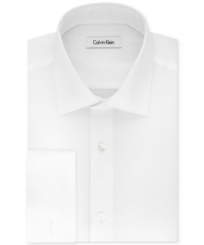 Men's Classic-Fit Non-Iron Performance French Cuff Dress Shirt White $28.86 Dress Shirts