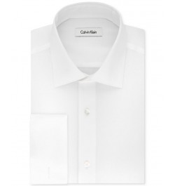 Men's Classic-Fit Non-Iron Performance French Cuff Dress Shirt White $28.86 Dress Shirts