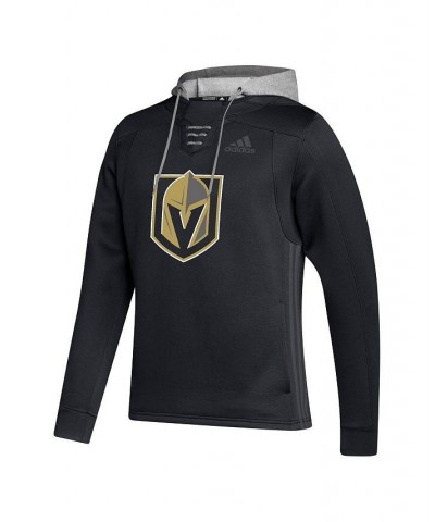 Men's Black Vegas Golden Knights Skate Lace Primeblue Team Pullover Hoodie $40.80 Sweatshirt