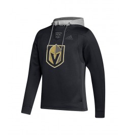 Men's Black Vegas Golden Knights Skate Lace Primeblue Team Pullover Hoodie $40.80 Sweatshirt