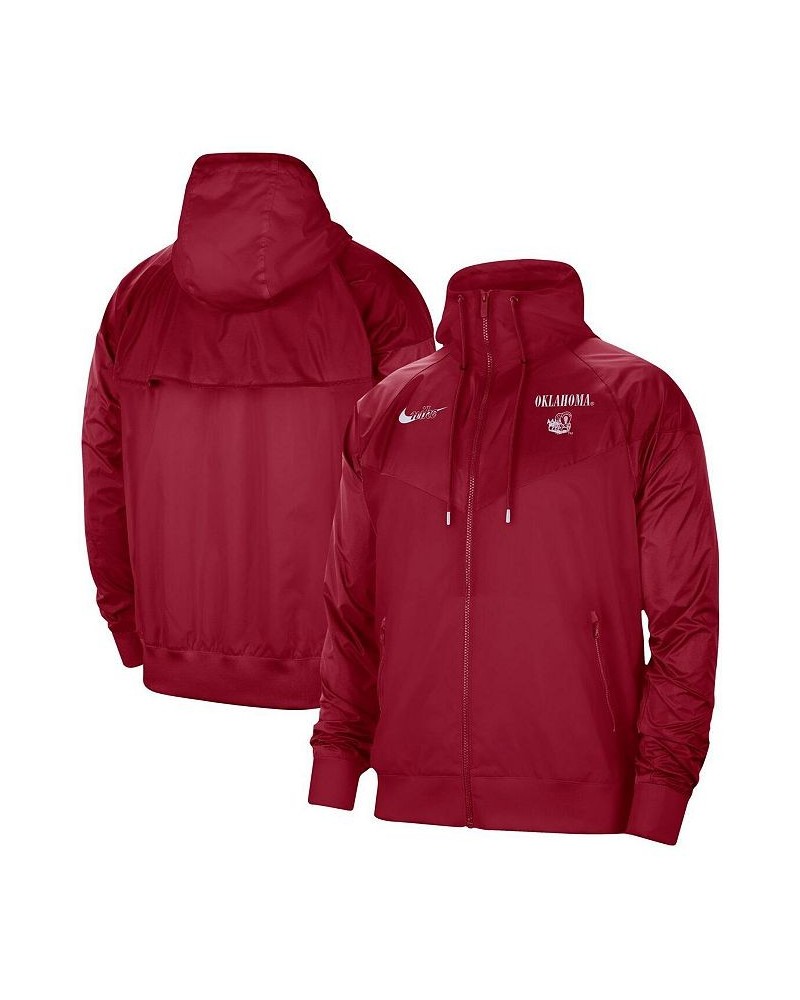 Men's Crimson Oklahoma Sooners Windrunner Raglan Full-Zip Jacket $39.10 Jackets