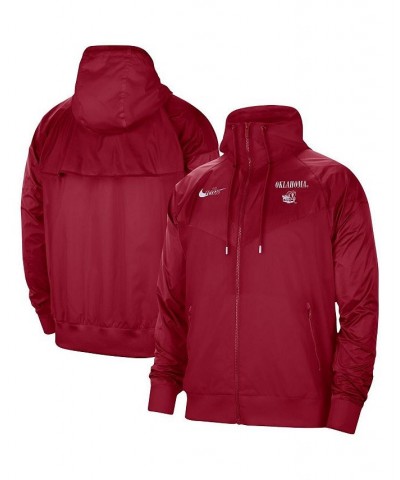 Men's Crimson Oklahoma Sooners Windrunner Raglan Full-Zip Jacket $39.10 Jackets