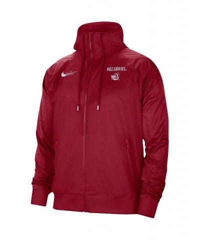 Men's Crimson Oklahoma Sooners Windrunner Raglan Full-Zip Jacket $39.10 Jackets