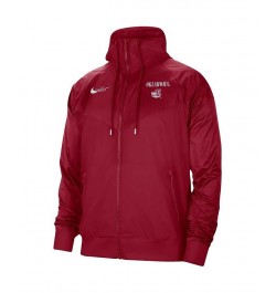 Men's Crimson Oklahoma Sooners Windrunner Raglan Full-Zip Jacket $39.10 Jackets