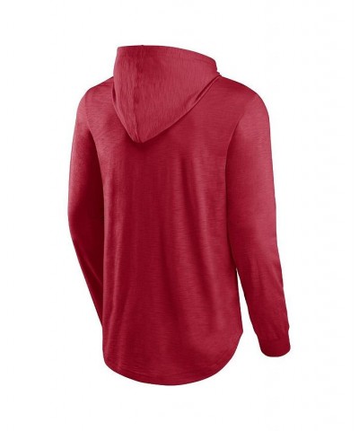 Men's Branded Crimson Oklahoma Sooners Photo Finish Hoodie Long Sleeve T-shirt $35.39 T-Shirts