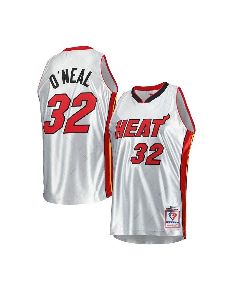 Men's Shaquille O'Neal Platinum Miami Heat 2005-06 Hardwood Classics 75th Anniversary Swingman Jersey $59.20 Jersey