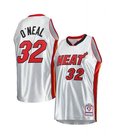 Men's Shaquille O'Neal Platinum Miami Heat 2005-06 Hardwood Classics 75th Anniversary Swingman Jersey $59.20 Jersey