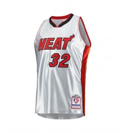 Men's Shaquille O'Neal Platinum Miami Heat 2005-06 Hardwood Classics 75th Anniversary Swingman Jersey $59.20 Jersey