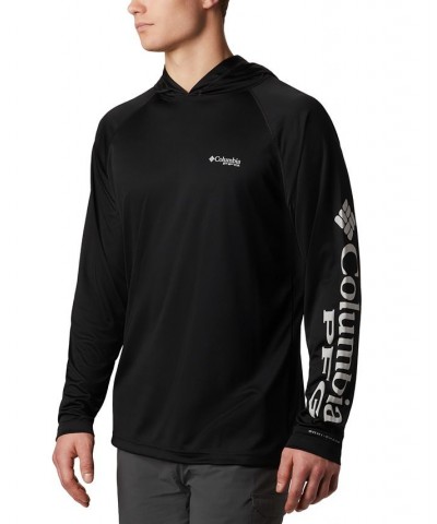 Men's Terminal Tackle UPF 50 Hoodie Black $31.35 Sweatshirt