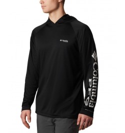 Men's Terminal Tackle UPF 50 Hoodie Black $31.35 Sweatshirt