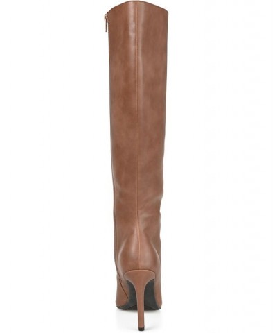 Women's Glenda Extra Wide Calf Tall Boots Orange $41.60 Shoes